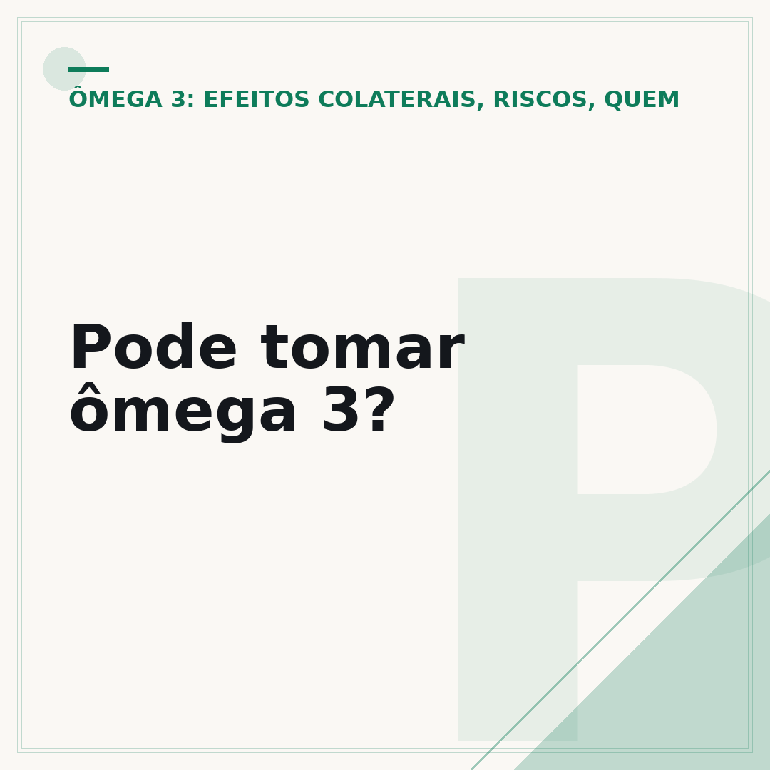 Pode tomar ômega 3?