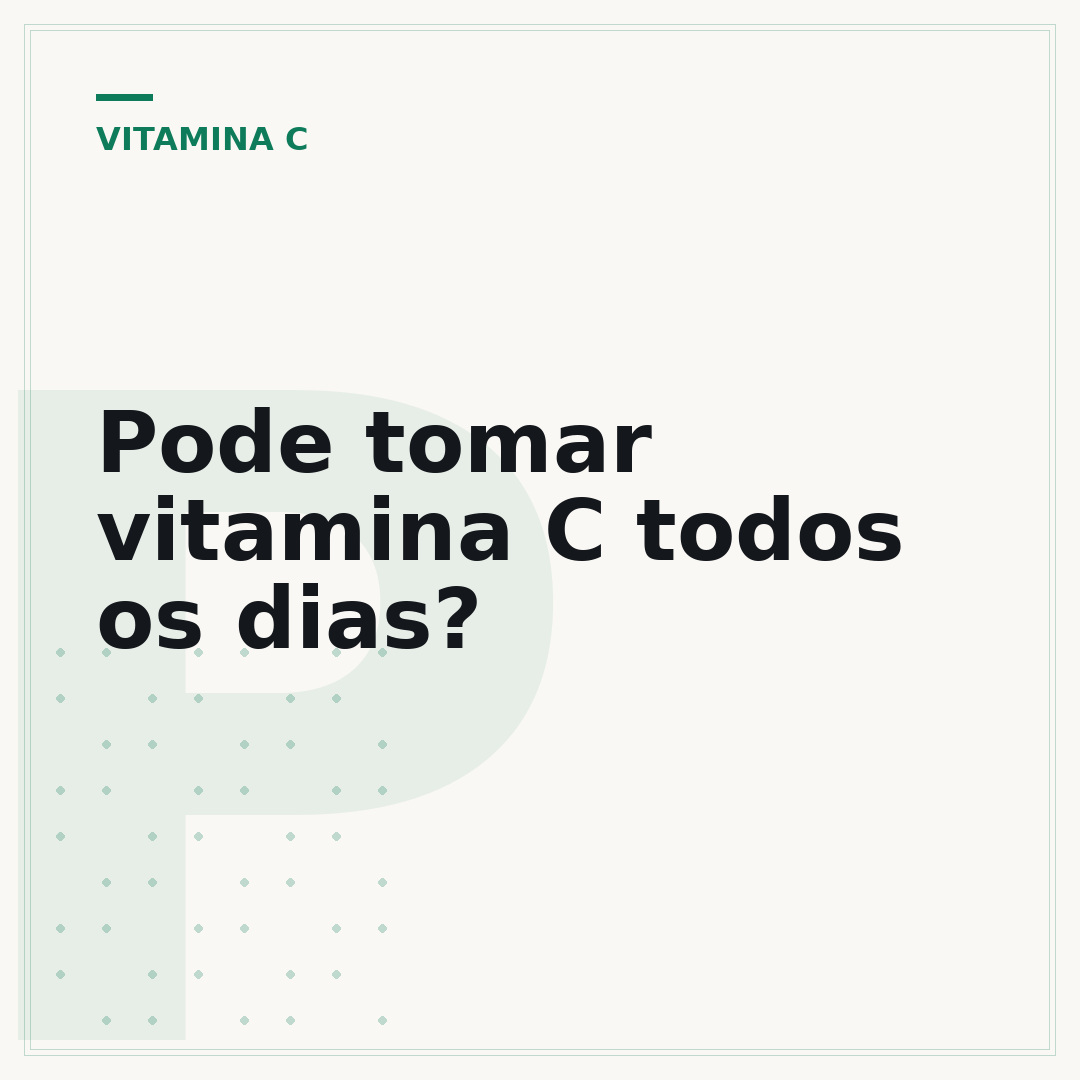 Pode tomar vitamina C todos os dias?