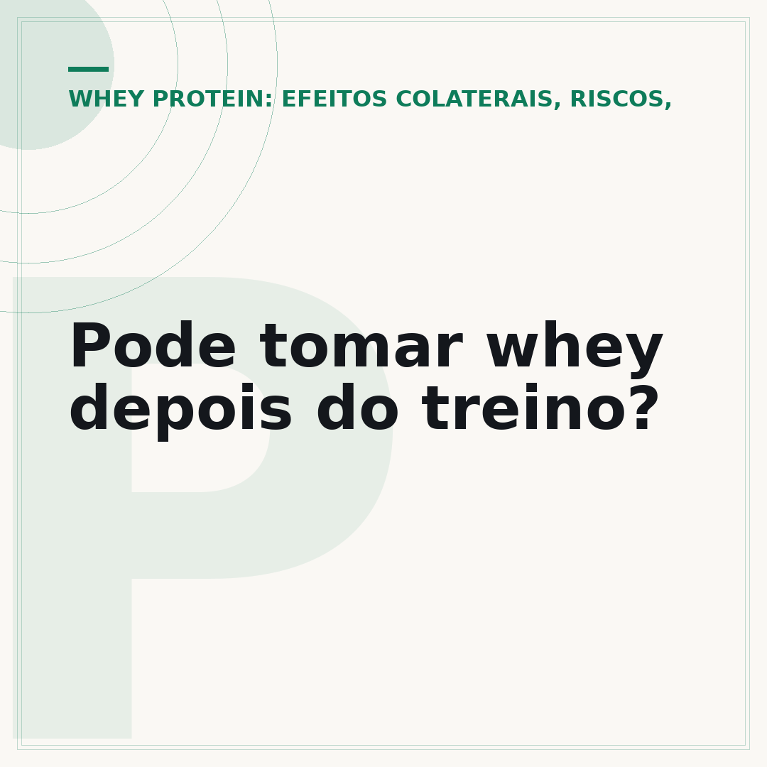 Pode tomar whey depois do treino?