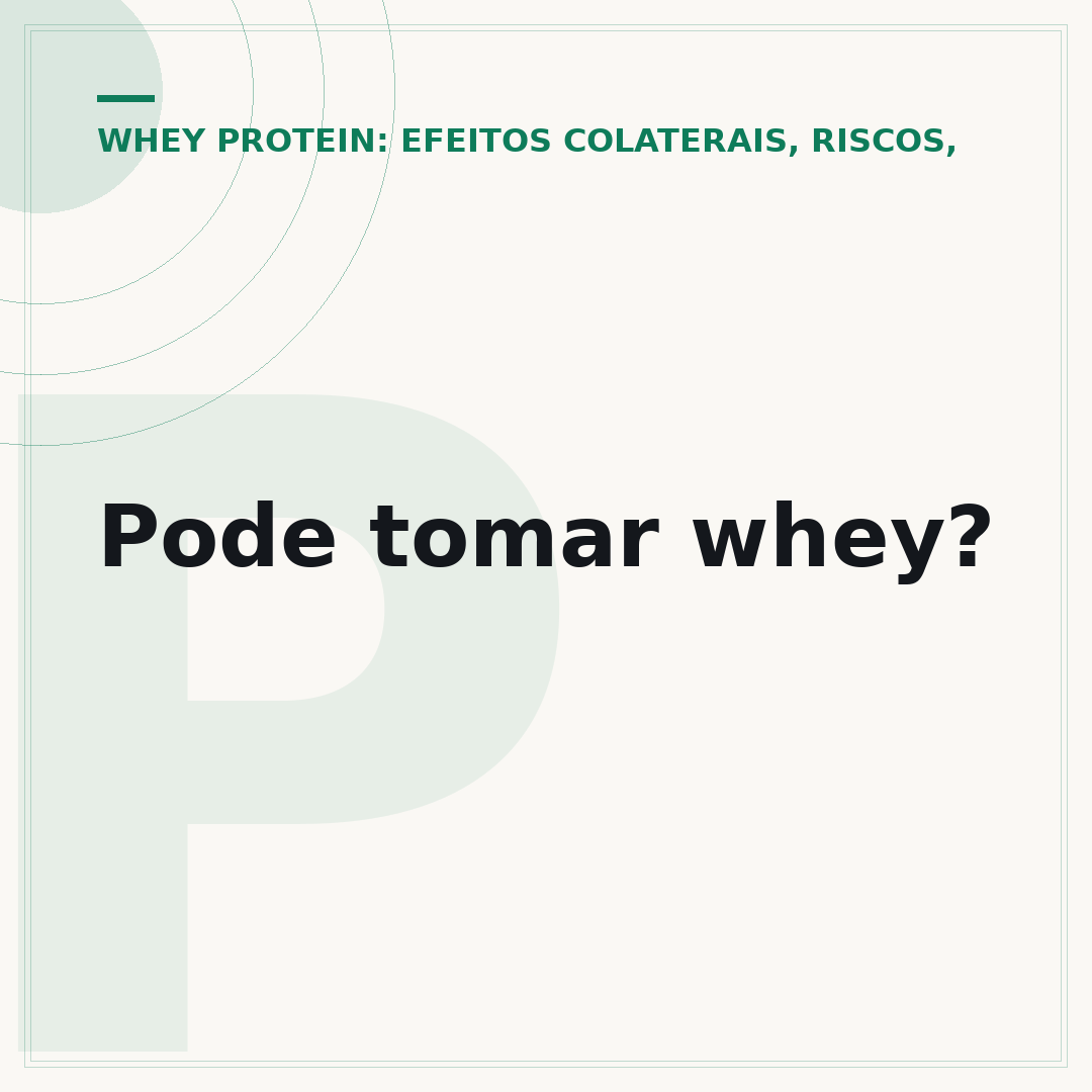 Pode tomar whey?
