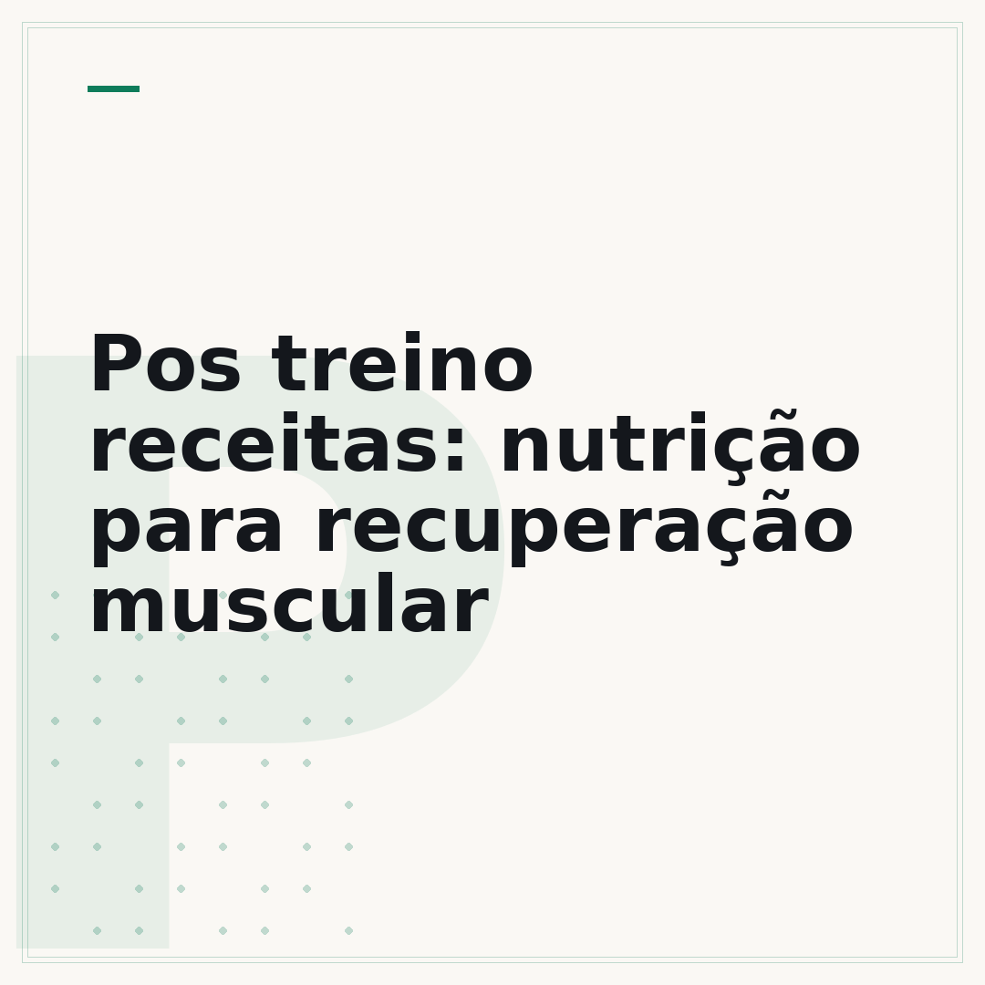 Pos treino receitas: nutrição para recuperação muscular