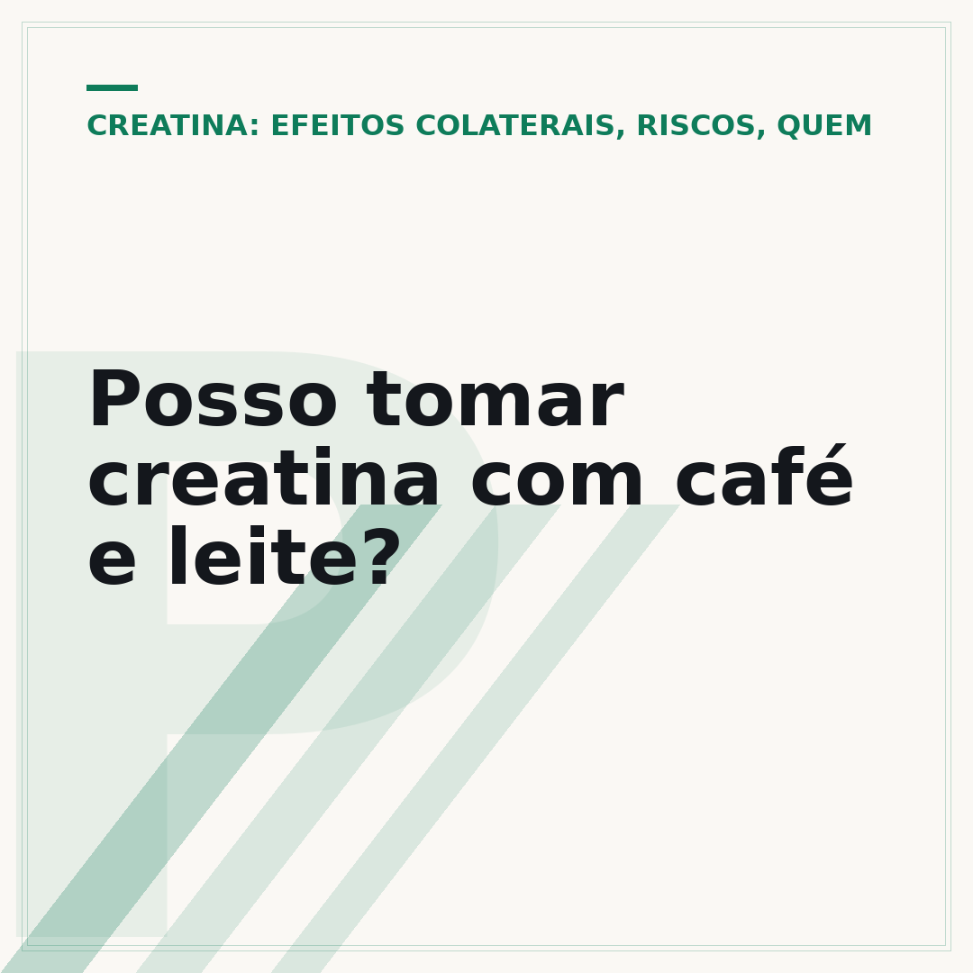 Posso tomar creatina com café e leite?