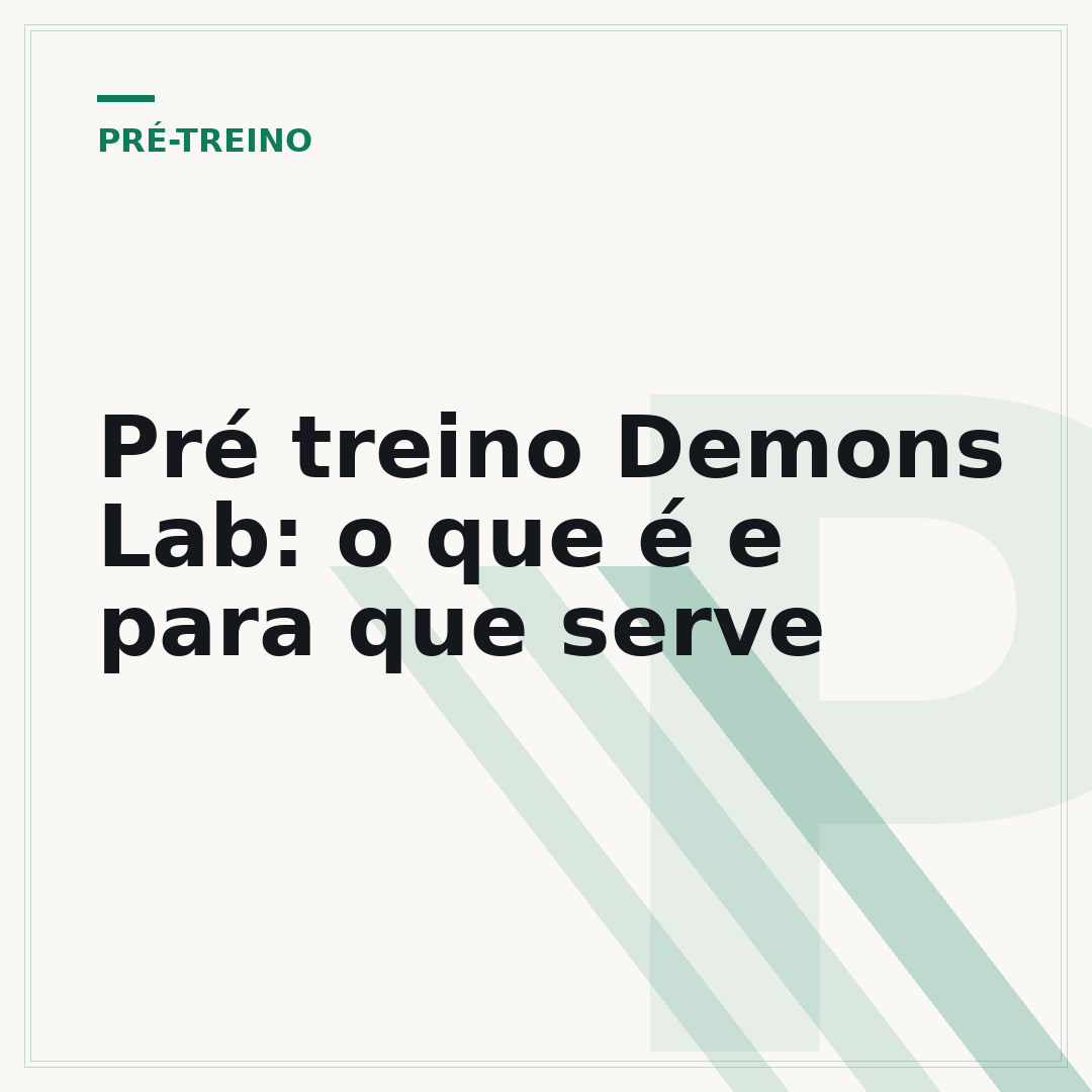 Pré treino Demons Lab: o que é e para que serve