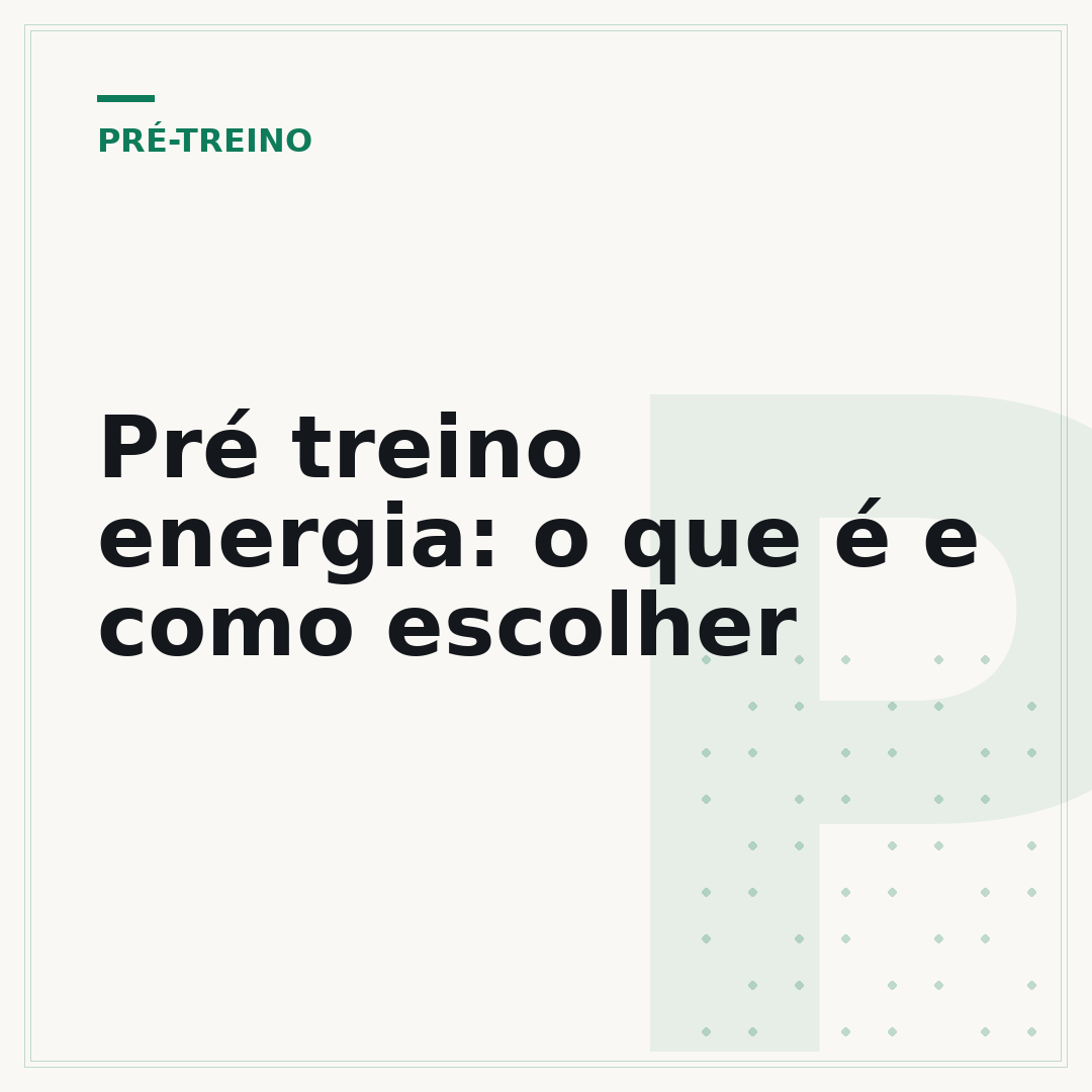 Pré treino energia: o que é e como escolher