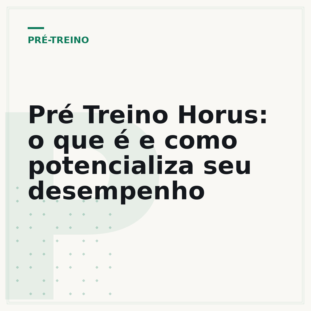 Pré Treino Horus: o que é e como potencializa seu desempenho