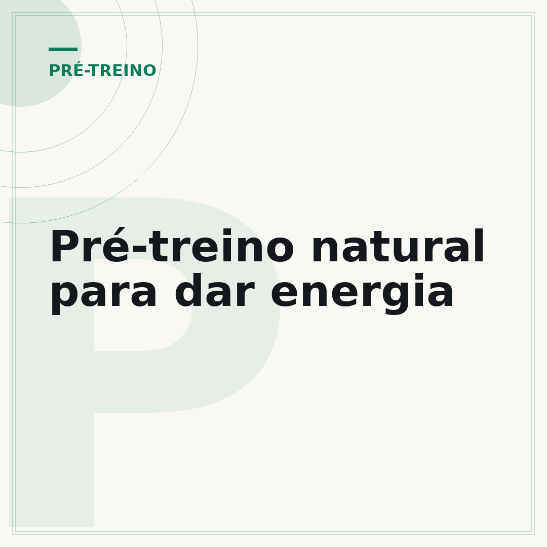 Pré-treino natural para dar energia
