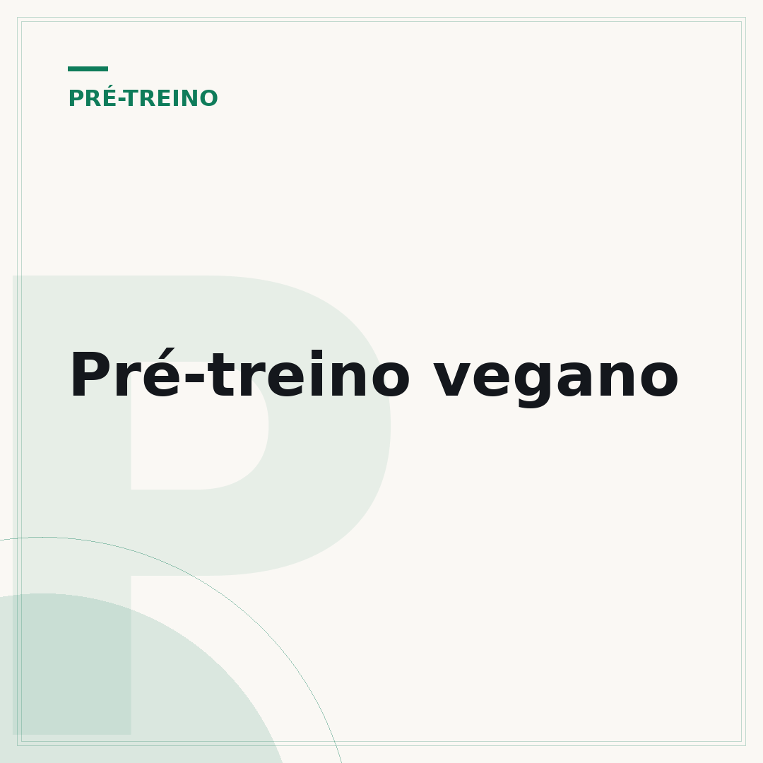 Pré-treino vegano