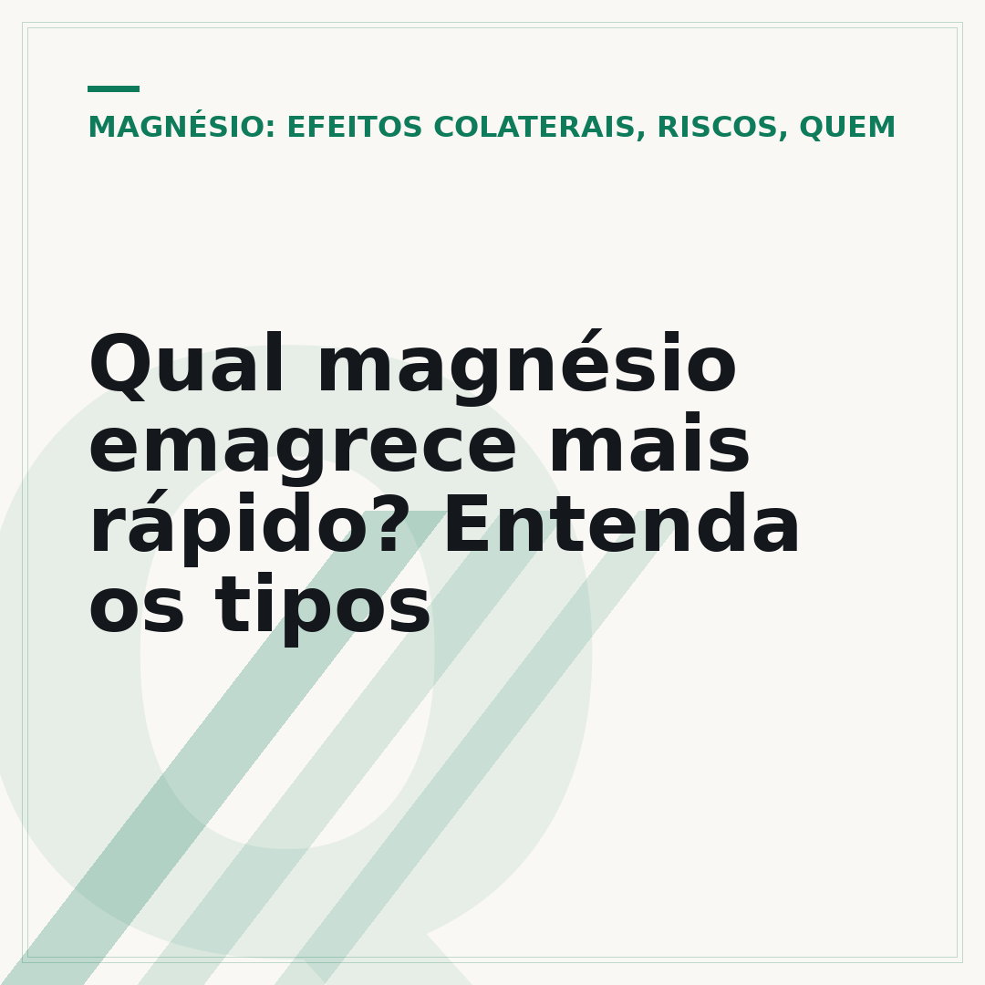 Qual magnésio emagrece mais rápido? Entenda os tipos