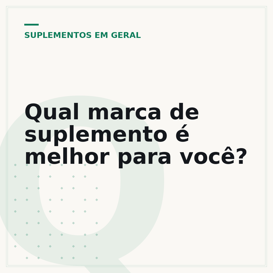 Qual marca de suplemento é melhor para você?