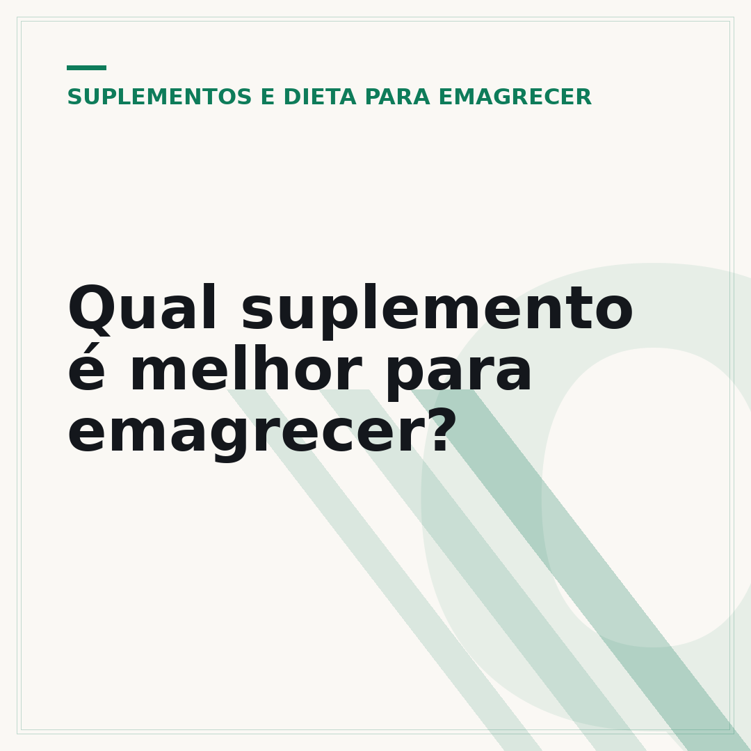 Qual suplemento é melhor para emagrecer?