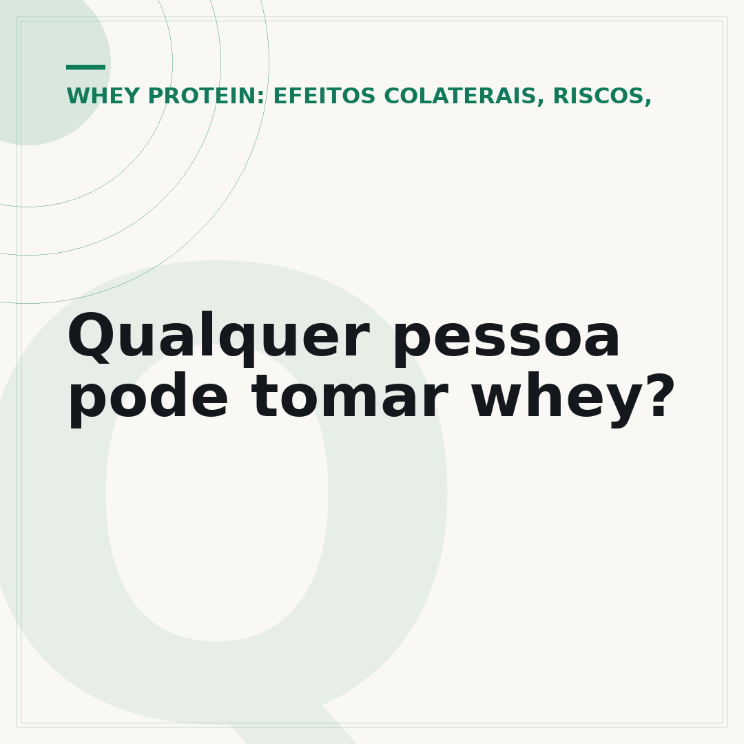 Qualquer pessoa pode tomar whey?
