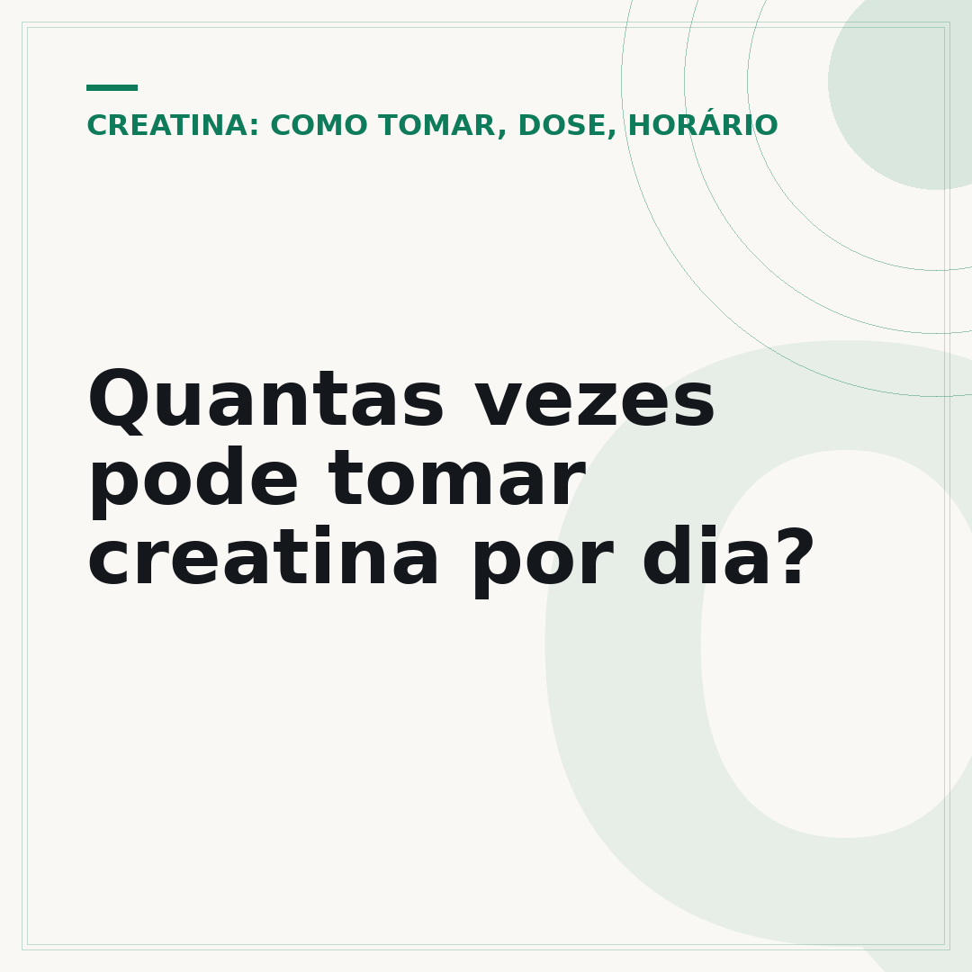 Quantas vezes pode tomar creatina por dia?