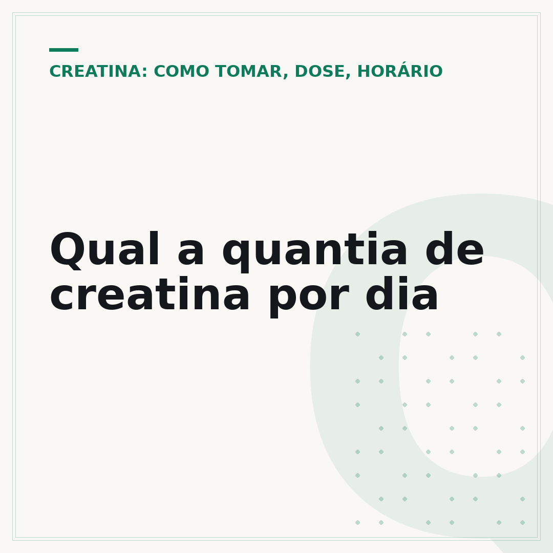 Qual a quantia de creatina por dia