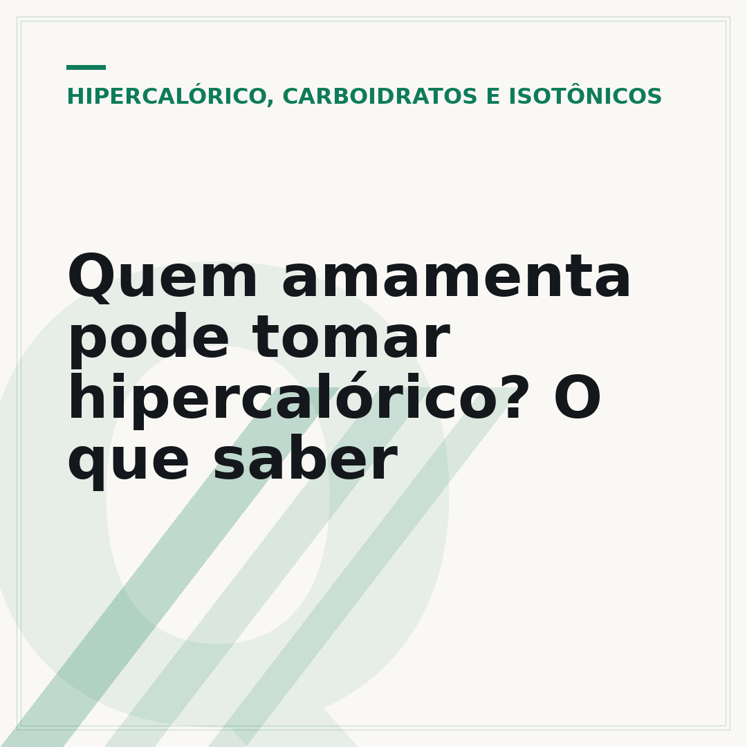 Quem amamenta pode tomar hipercalórico? O que saber