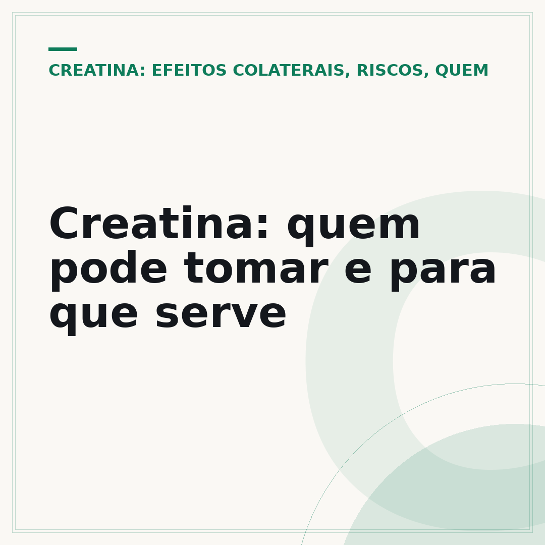 Creatina: quem pode tomar e para que serve