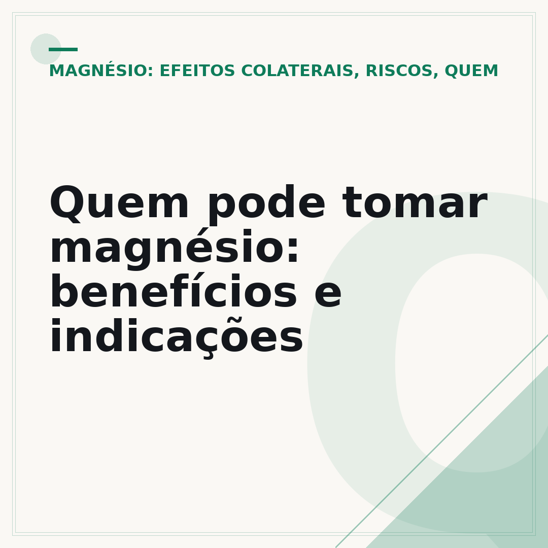 Quem pode tomar magnésio: benefícios e indicações