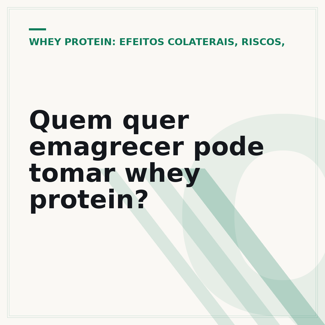 Quem quer emagrecer pode tomar whey protein?