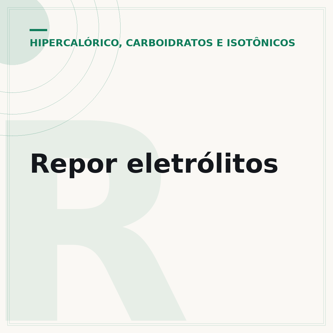 Repor eletrólitos