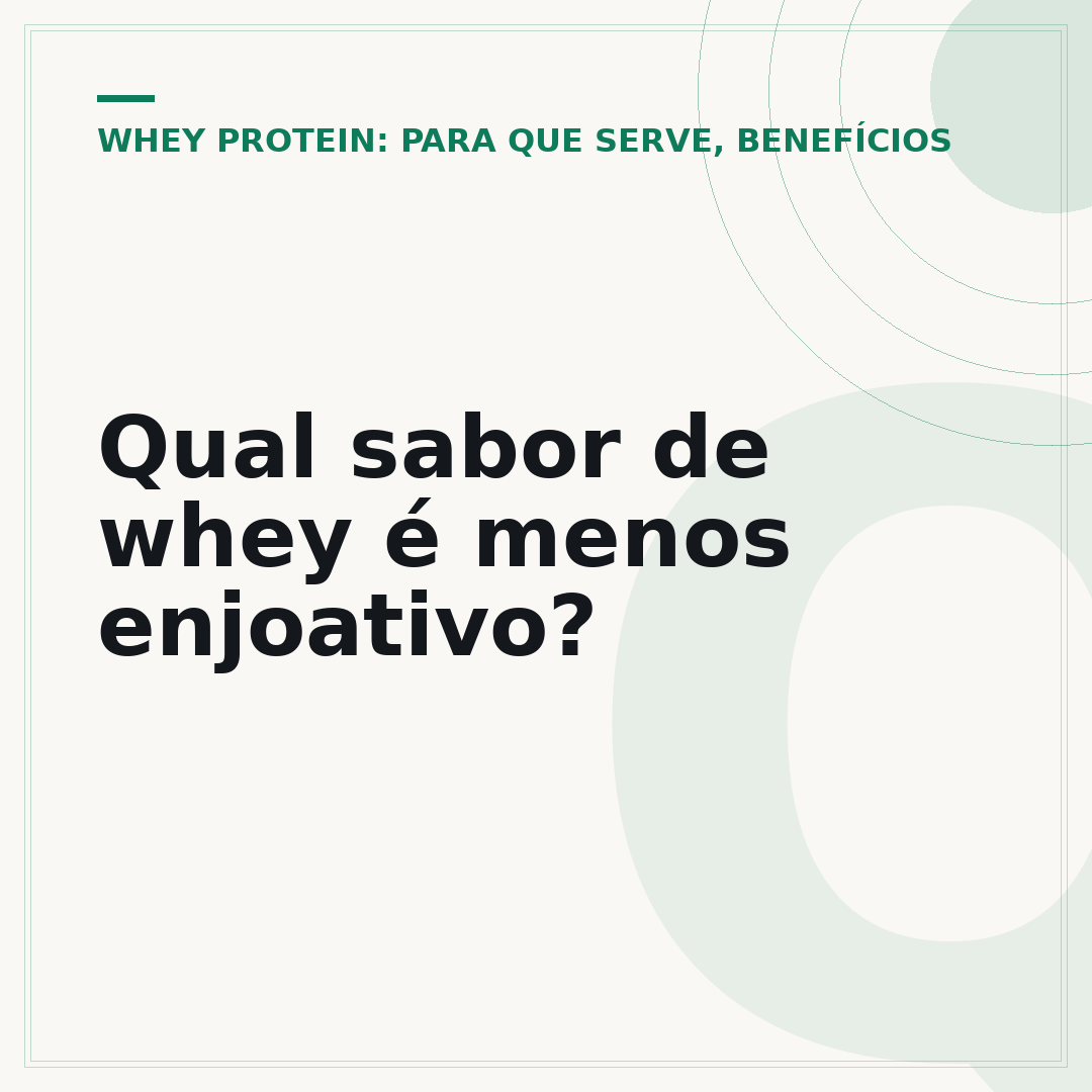 Qual sabor de whey é menos enjoativo?