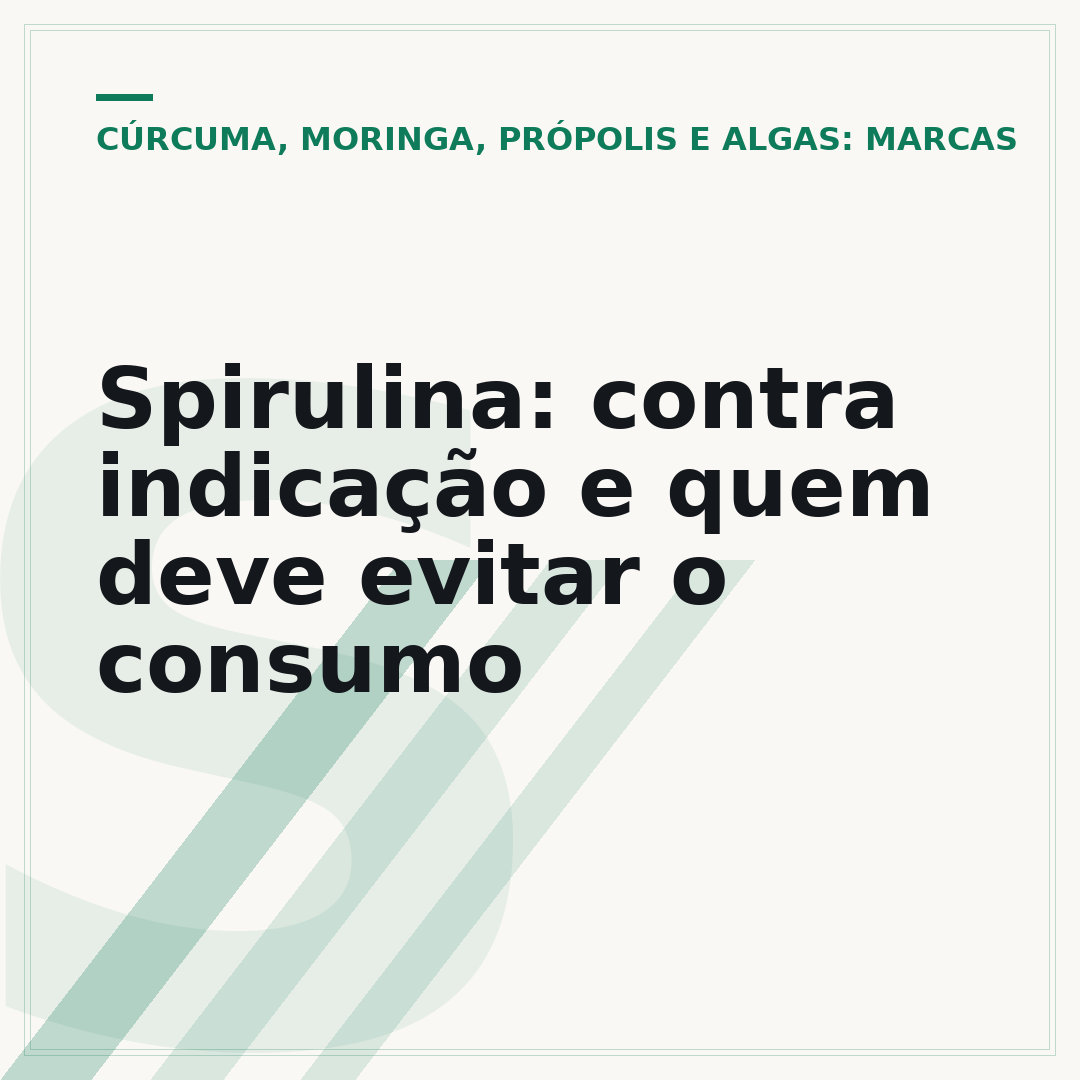 Spirulina: contra indicação e quem deve evitar o consumo