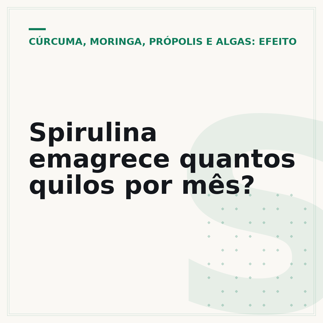 Spirulina emagrece quantos quilos por mês?