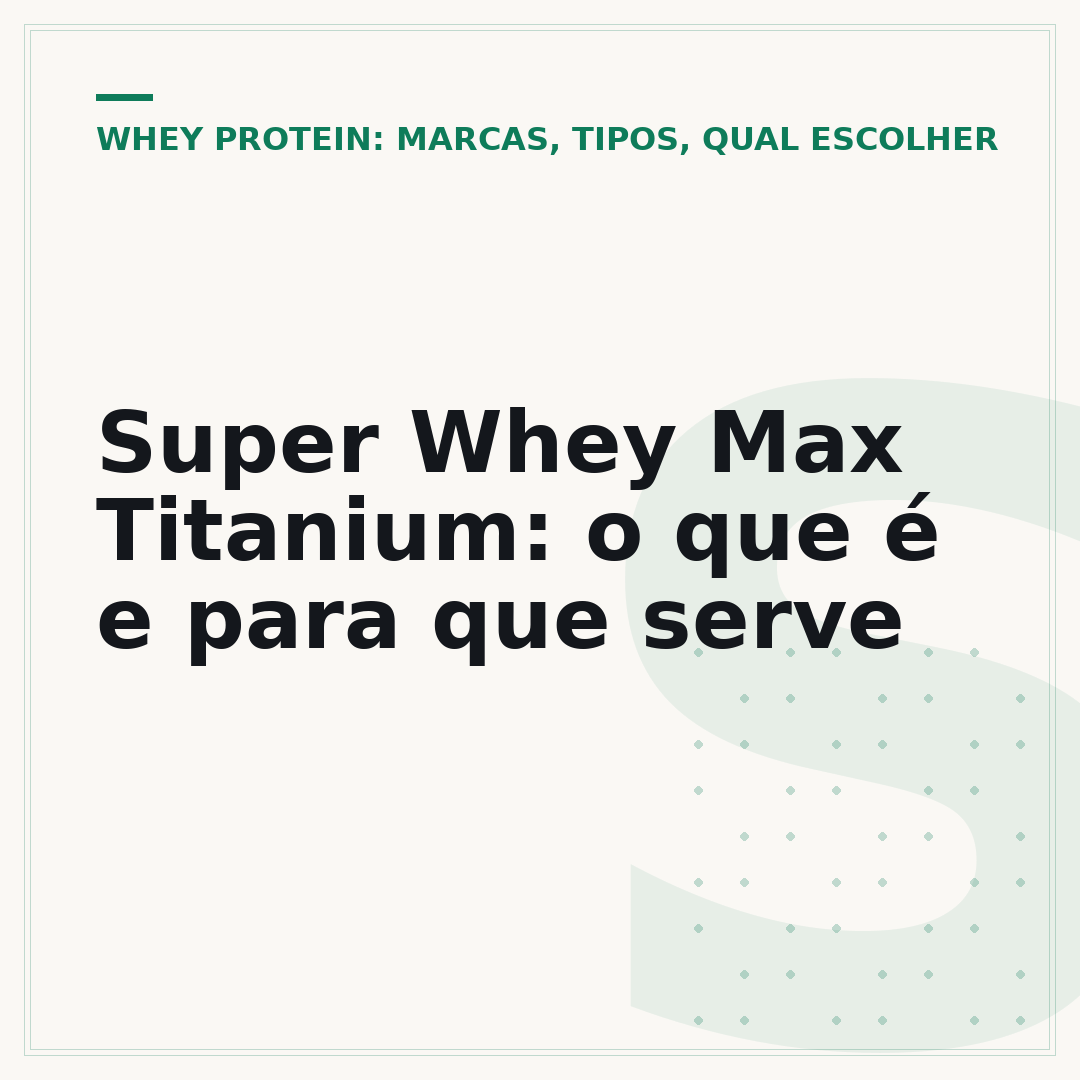 Super Whey Max Titanium: o que é e para que serve