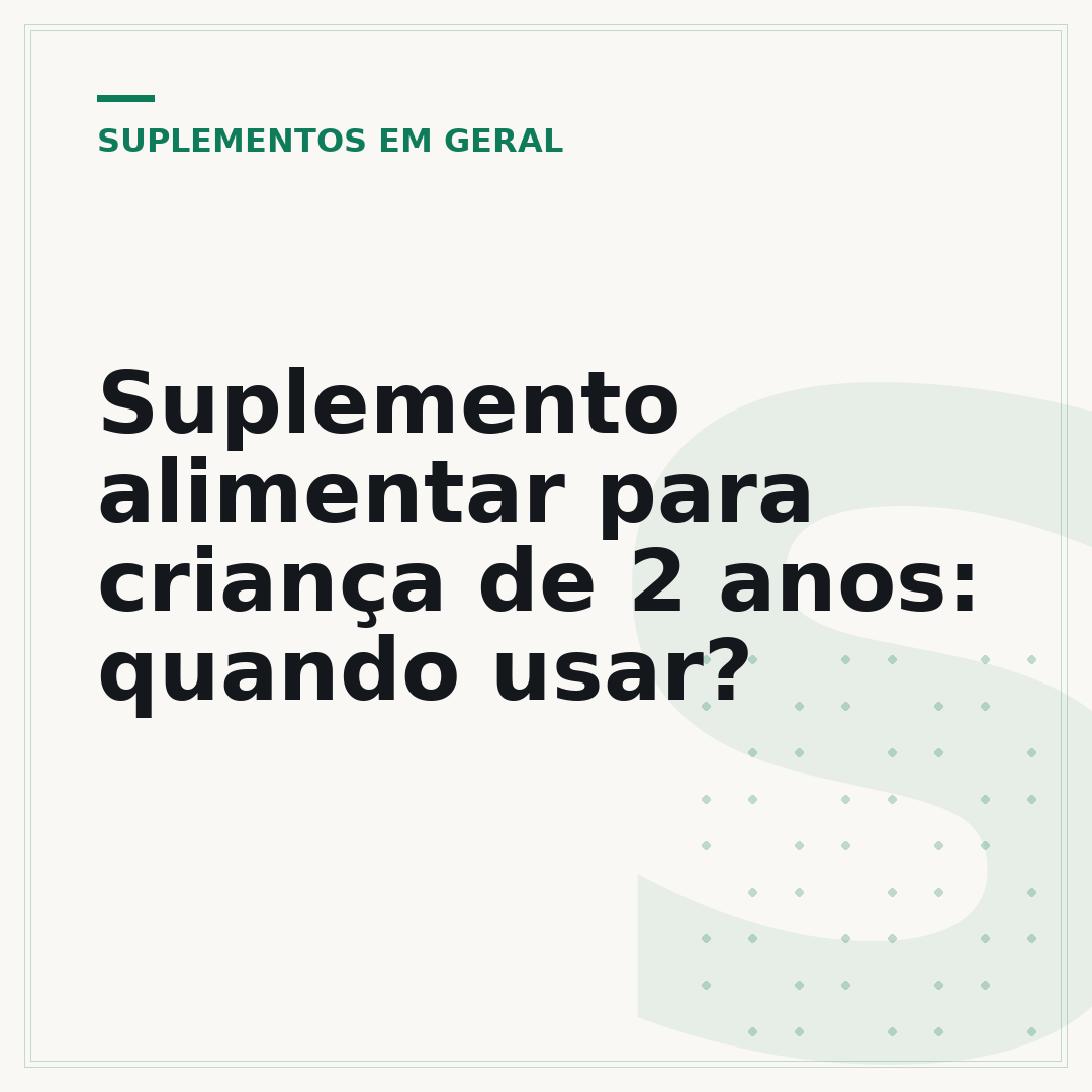 Suplemento alimentar para criança de 2 anos: quando usar?