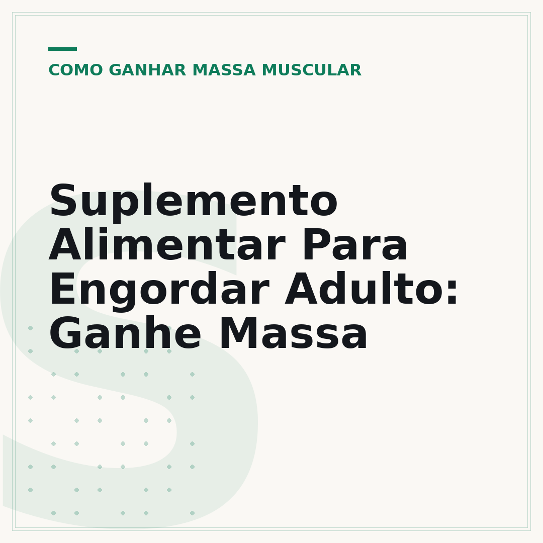 Suplemento Alimentar Para Engordar Adulto: Ganhe Massa