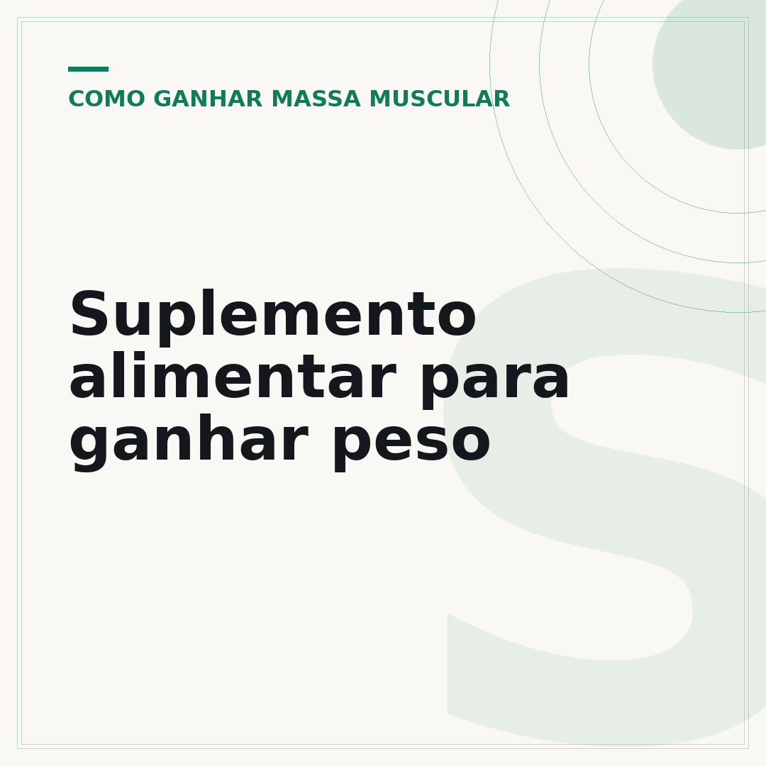 Suplemento alimentar para ganhar peso