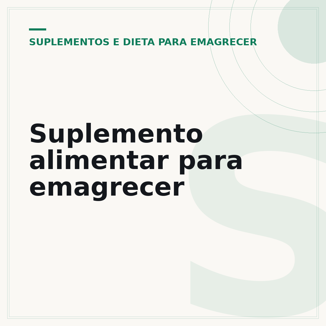Suplemento alimentar para emagrecer