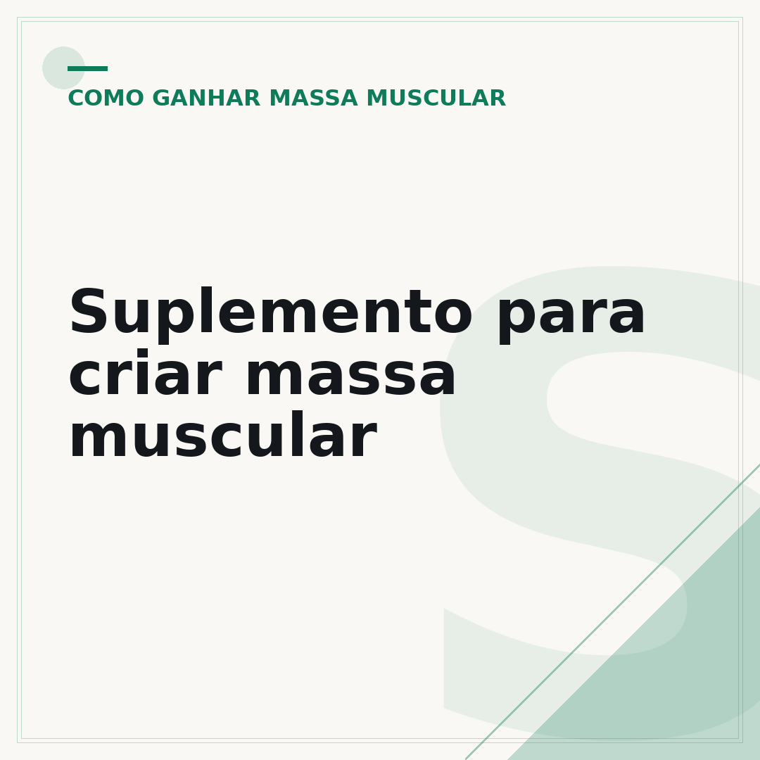 Suplemento para criar massa muscular