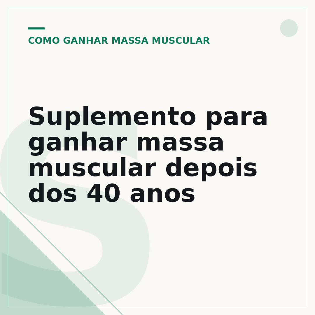 Suplemento para ganhar massa muscular depois dos 40 anos