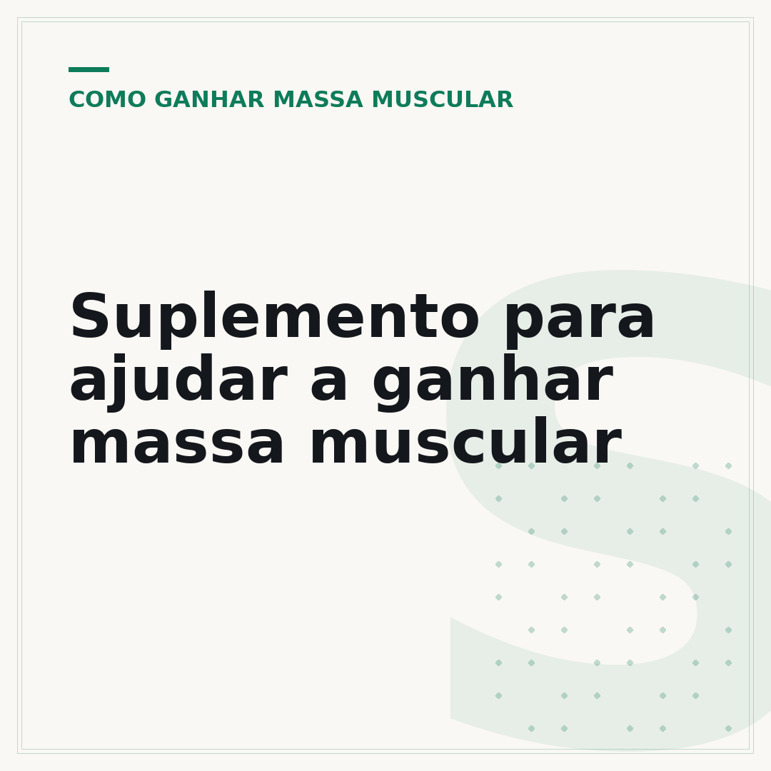 Suplemento para ajudar a ganhar massa muscular