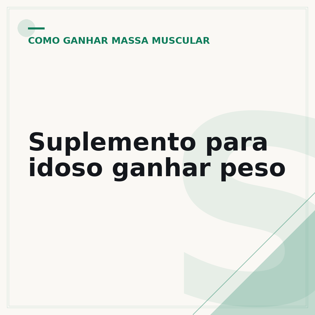 Suplemento para idoso ganhar peso