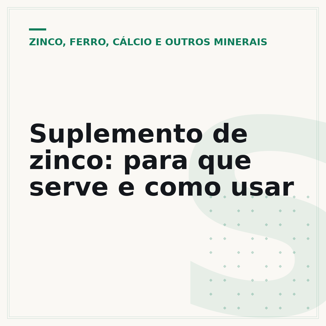 Suplemento de zinco: para que serve e como usar