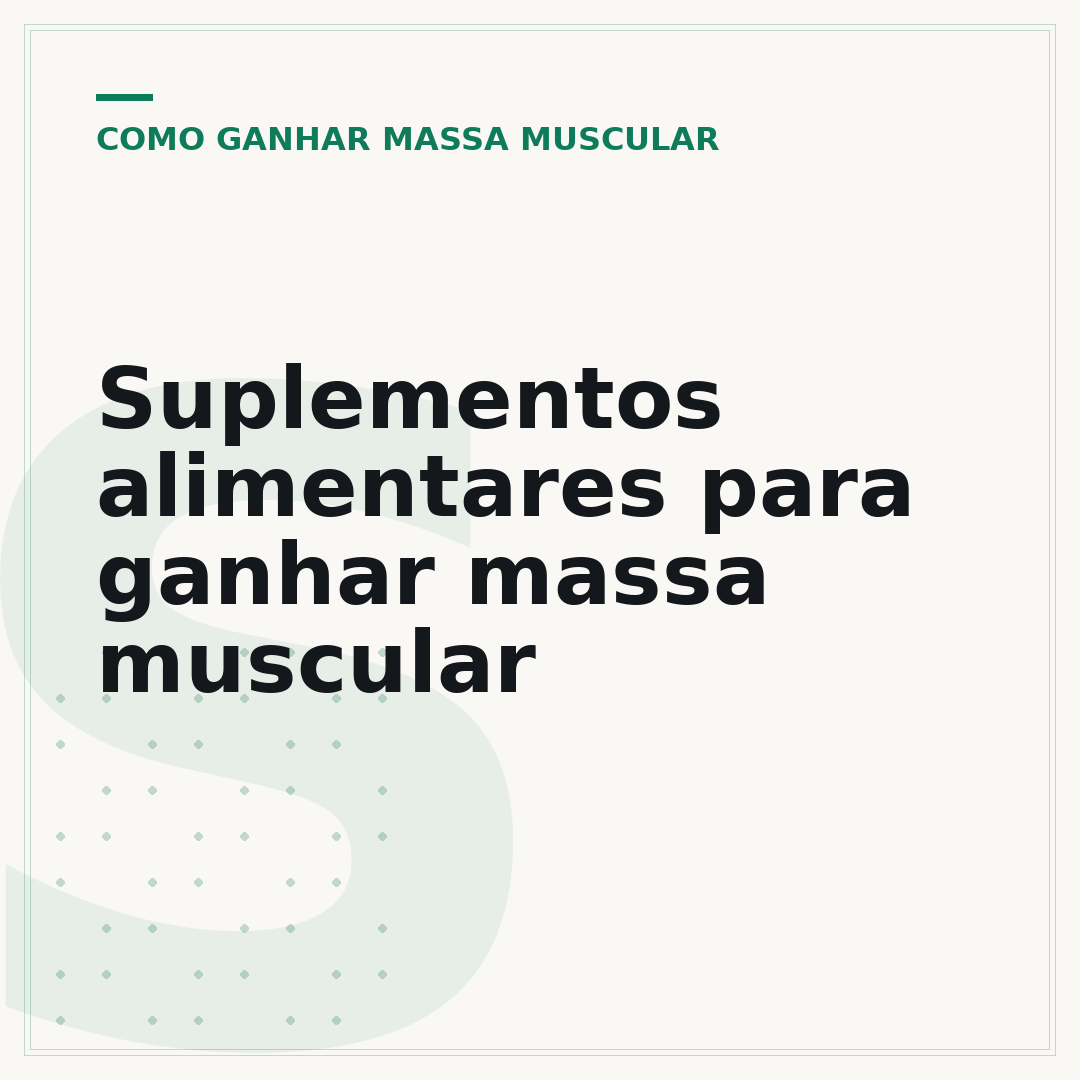 Suplementos alimentares para ganhar massa muscular