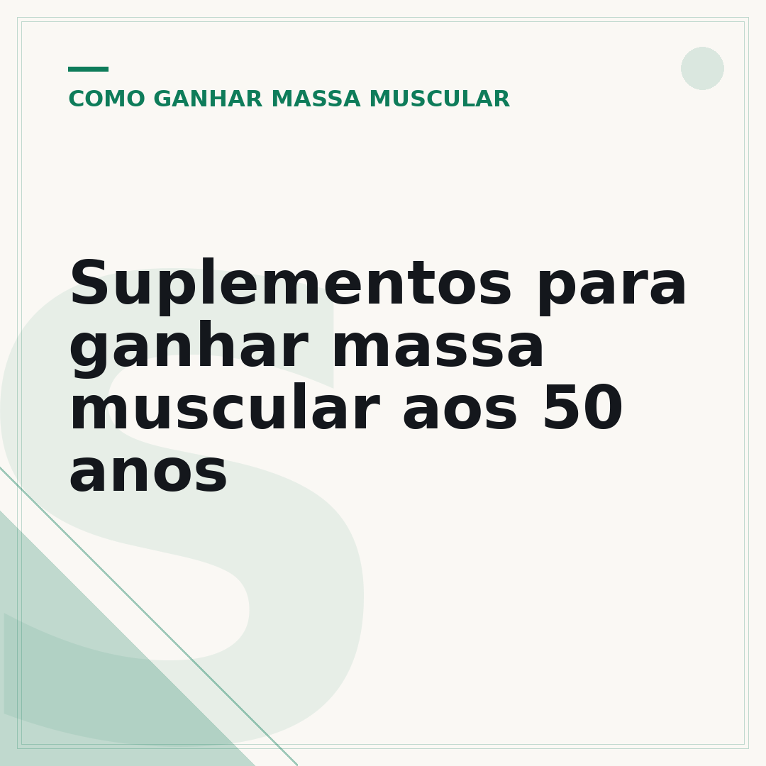 Suplementos para ganhar massa muscular aos 50 anos