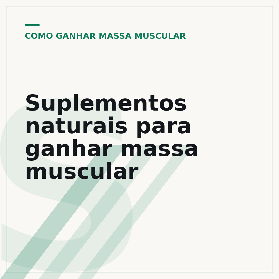 Suplementos naturais para ganhar massa muscular