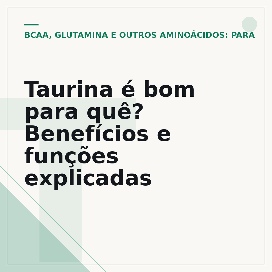 Taurina é bom para quê? Benefícios e funções explicadas