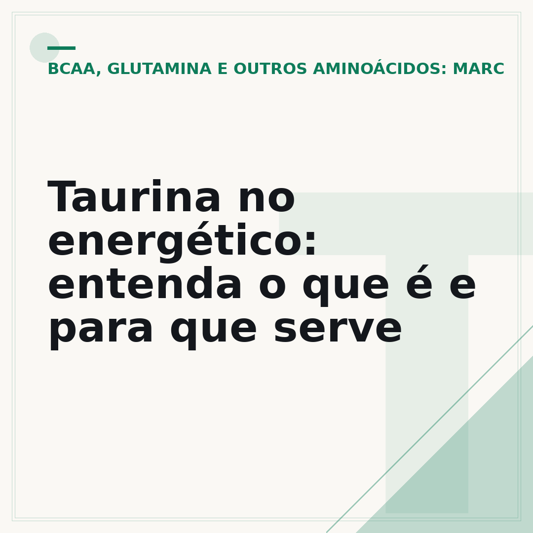 Taurina no energético: entenda o que é e para que serve
