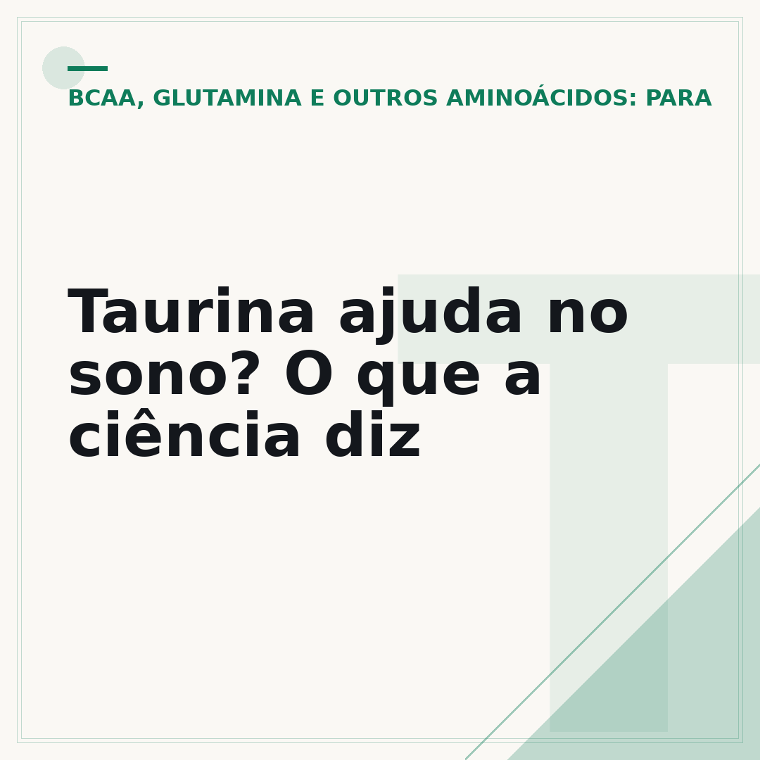 Taurina ajuda no sono? O que a ciência diz