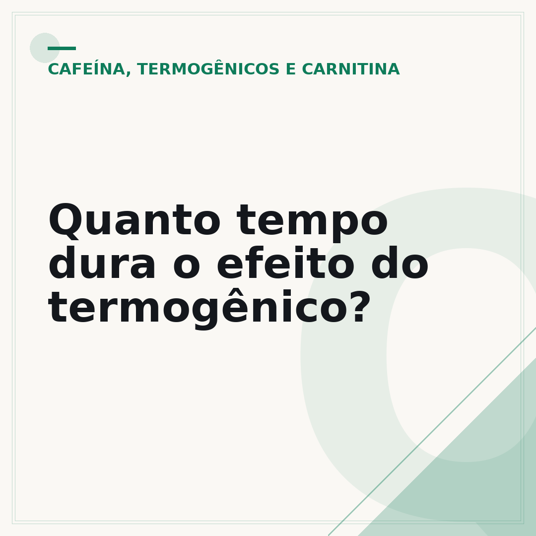 Quanto tempo dura o efeito do termogênico?