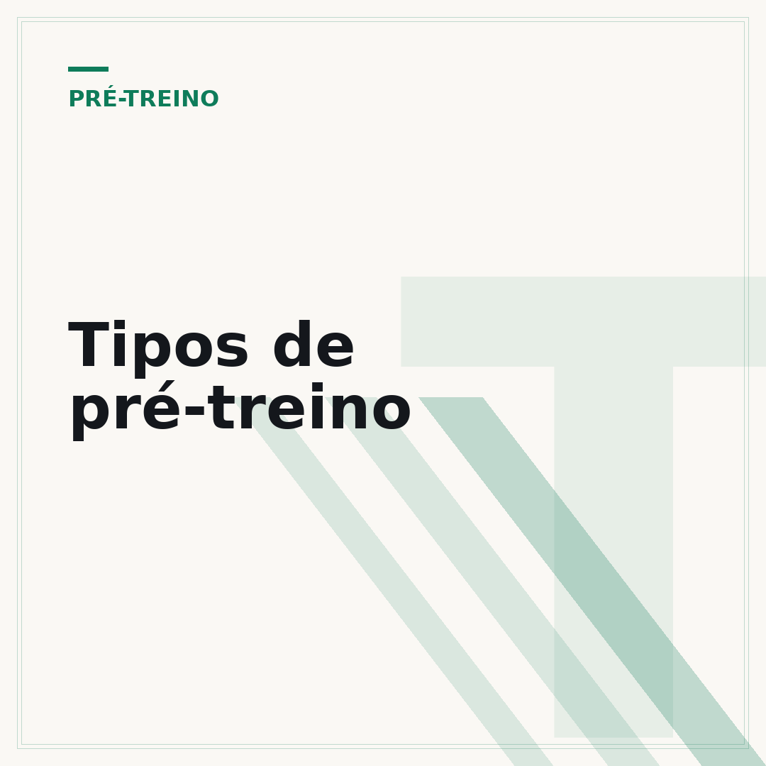 Tipos de pré-treino