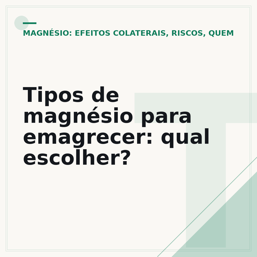 Tipos de magnésio para emagrecer: qual escolher?