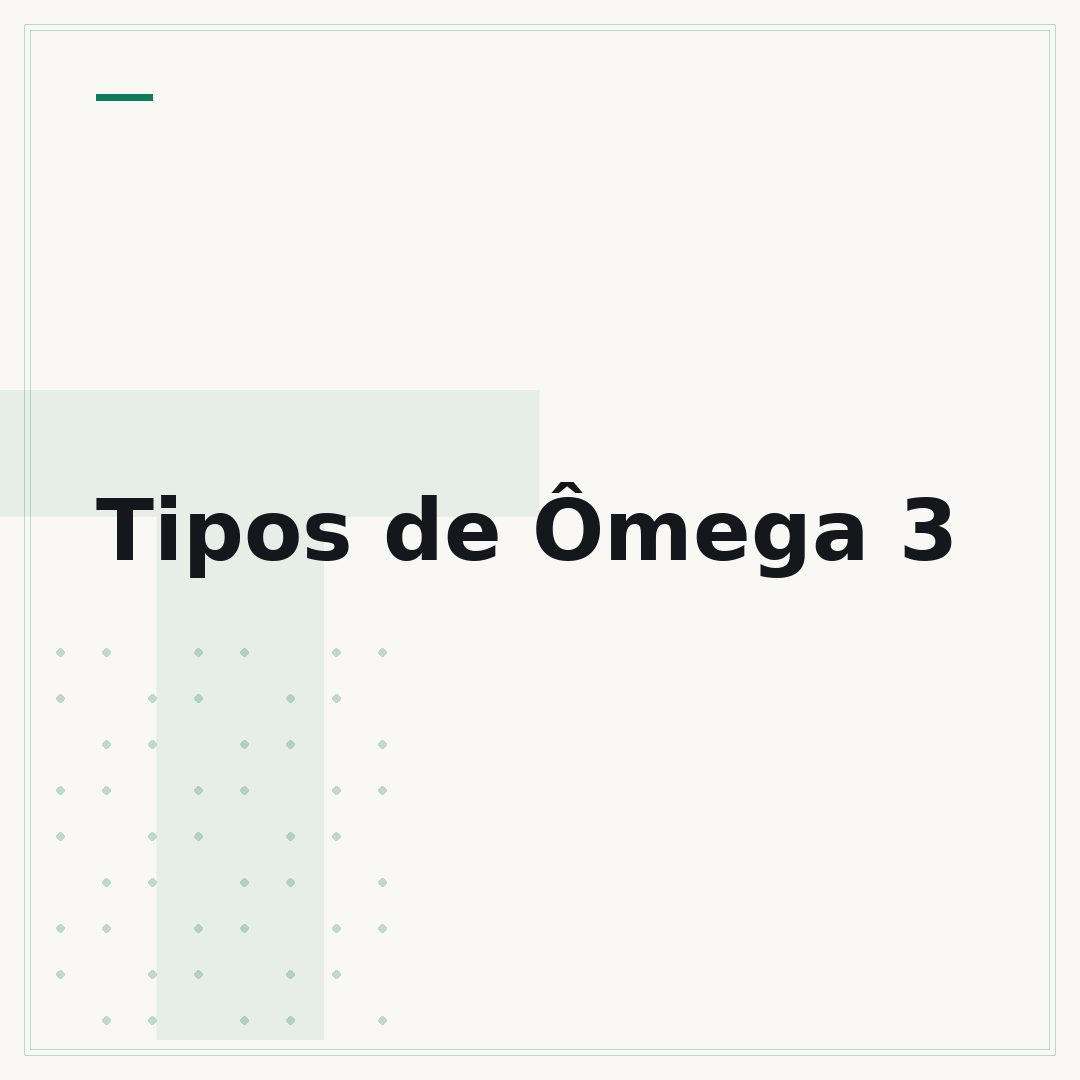 Tipos de Ômega 3