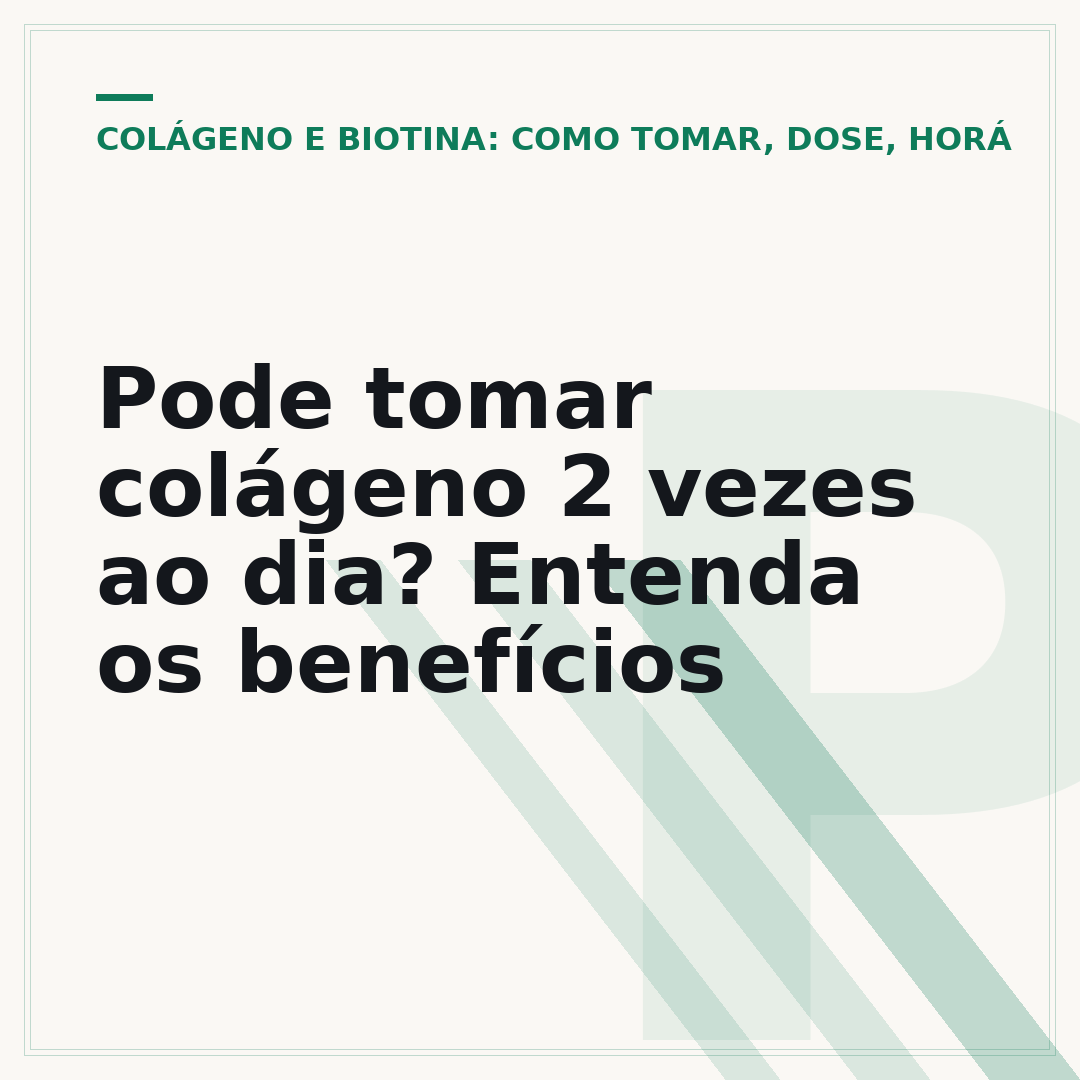 Pode tomar colágeno 2 vezes ao dia? Entenda os benefícios