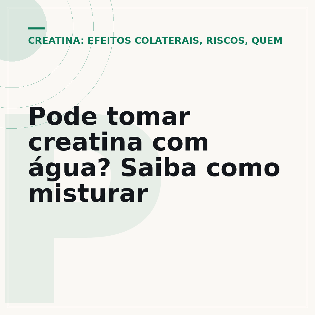 Pode tomar creatina com água? Saiba como misturar
