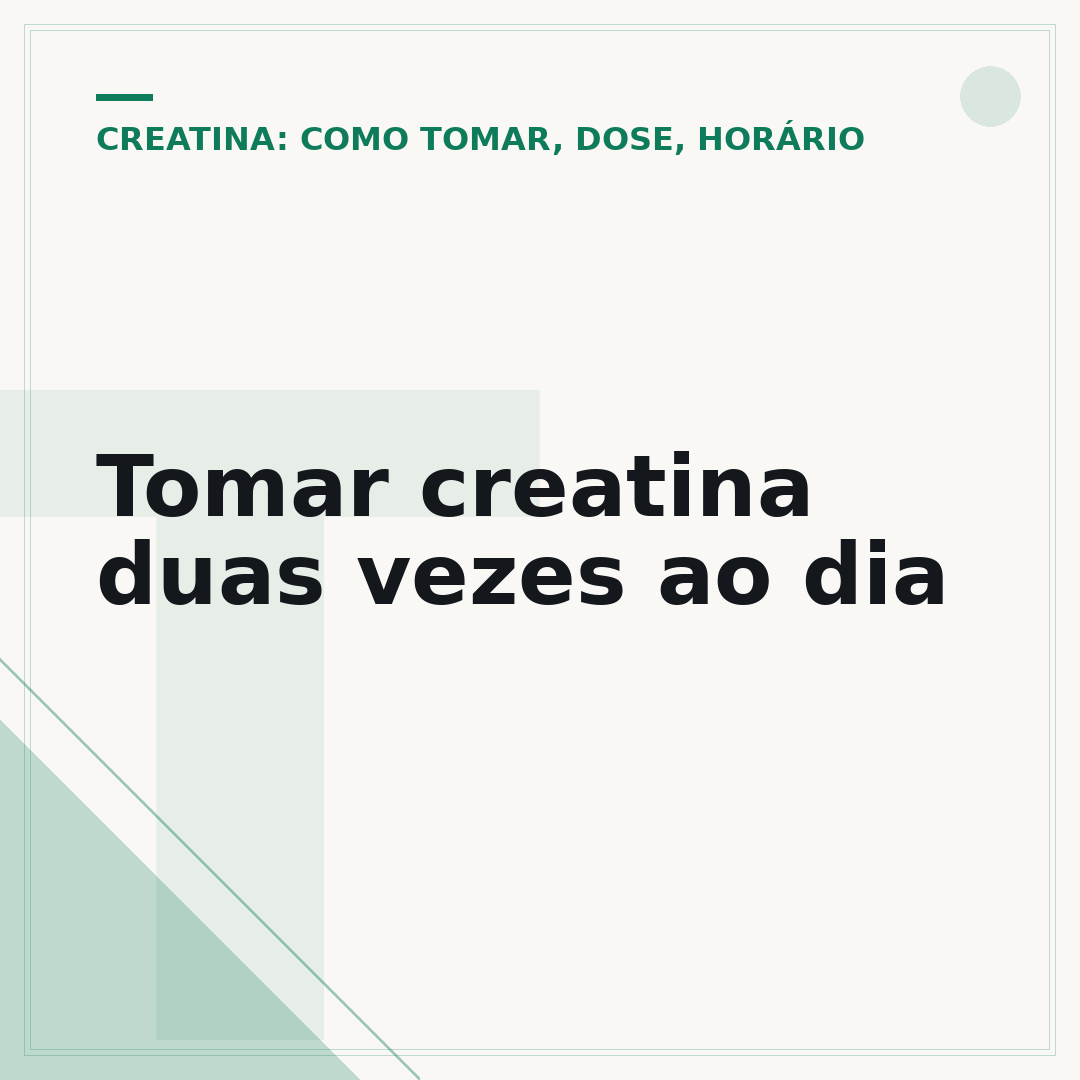 Tomar creatina duas vezes ao dia