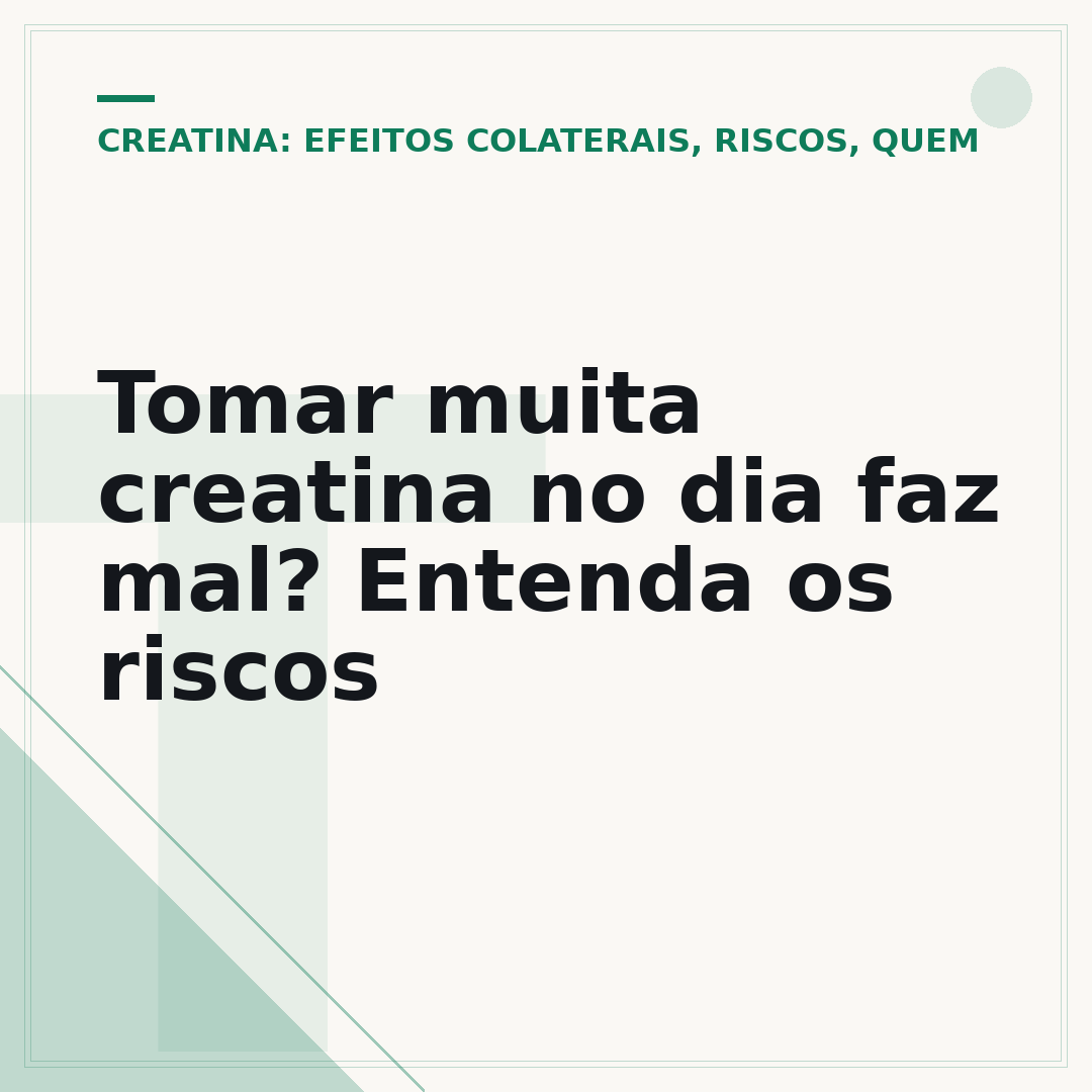 Tomar muita creatina no dia faz mal? Entenda os riscos