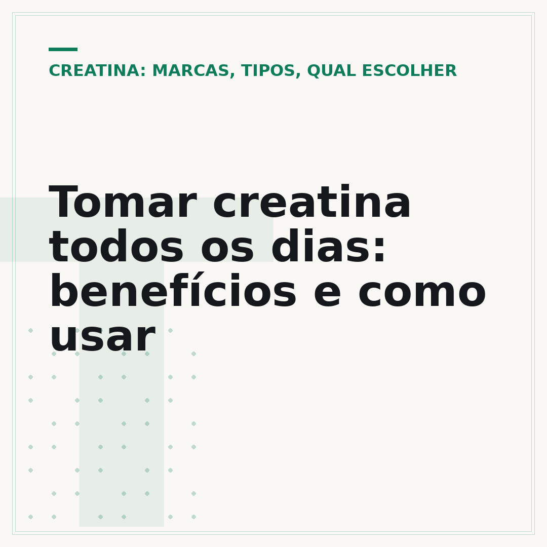 Tomar creatina todos os dias: benefícios e como usar